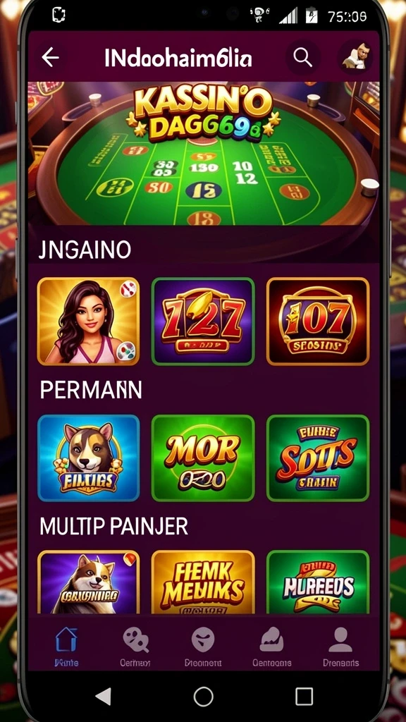 jos77 - Screenshot pertama menunjukkan antarmuka utama permainan JOS77.